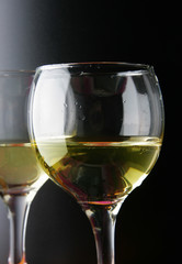 Couple glasses of white wine