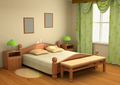 bedroom interior 3d