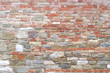 Antico muro in mattoni