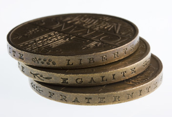liberty, equality, fraternity motto on French coins