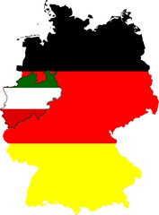 Nordrhein-Westfalen auf Deutschland