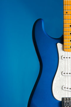 Closeup Blue Guitar