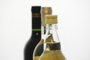 white and red wine and vodka