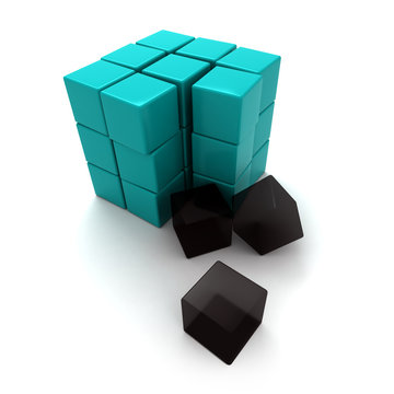 blue cube colapse
