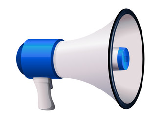 Mégaphone bleu