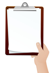 Clipboard à la main (détouré)