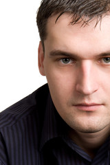 Obraz premium Close-up portrait of a handsome young businessman