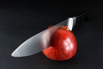 Perfect cut - apple and knife
