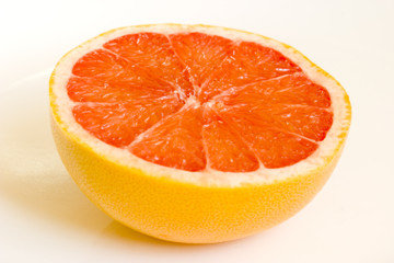 Half a red grapefruit
