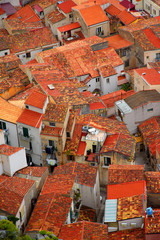 Blick auf die Altstadt von Cefalu, Sizilien