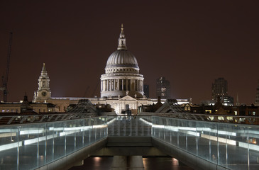 St. Paul's Cathedral and the London Millennium Bridge