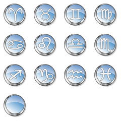 Web zodiac icon set 