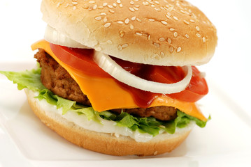 Hamburger mit Ketchup