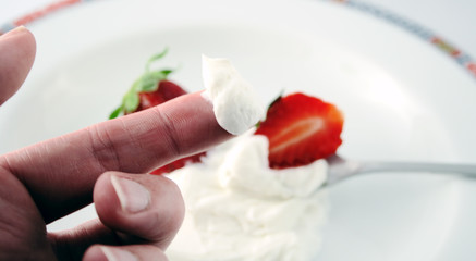 speisequark am finger