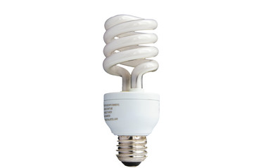 Compact Fluorescent light bulb, isolated on white