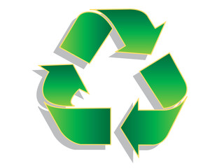 Obraz premium Recycling symbol with shadow