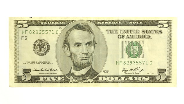U. S. Five Dollar Bill