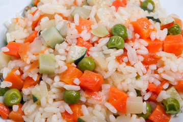 Rice with vegetable