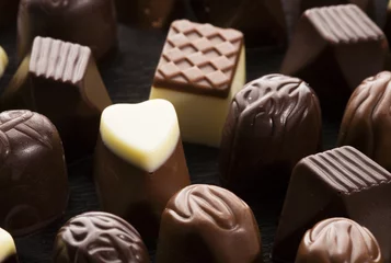 Selbstklebende Fototapete Süßigkeiten Sweet chocolate pralines