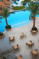 swimming pool with cafe