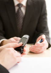 Réunion et négociation d'affaires