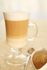 Cafe Coffee Latte in a glass