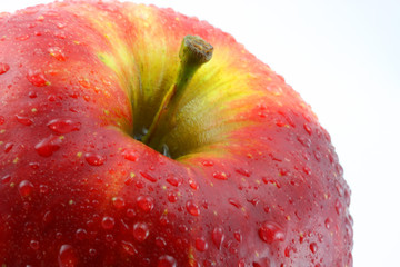 Apple in waterdrops