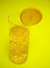 lemonade and glass isolated on the background