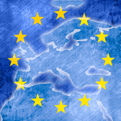 Grunge background with european sign