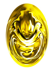 An isolated golden egg