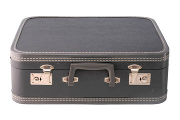 Gray vintage suitcase