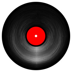 Obraz premium Płyta winylowa na białym tle