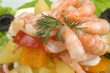 Prawn salad.