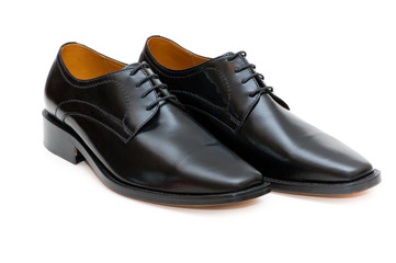 Black shoes isolated on the white background