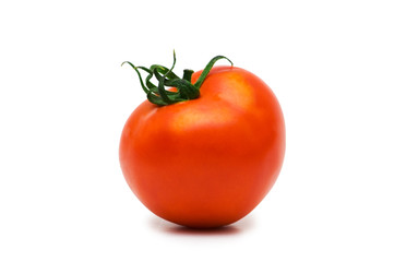 Red tomato isolated on the white background