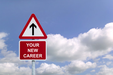 Your New Career Sign post in the sky