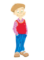 Little_boy_in_blue_striped_trousers