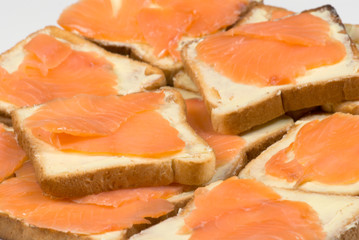 salmon on the toast