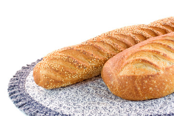 Sourdough Bread on white background