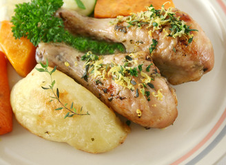 Chicken Drumsticks And Vegetables