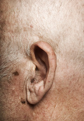 Elderly man's ear