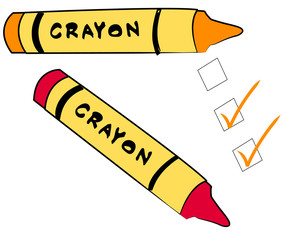 to do check boxes with crayons 
