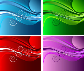 Abstract   floral background - vector