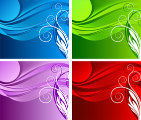Abstract   floral background  vector design