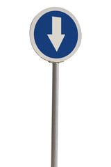 arrow down sign