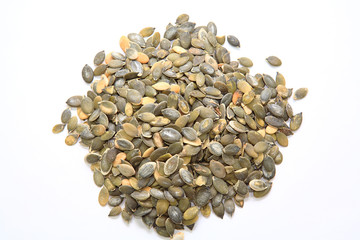 A heap of pumpkin seeds