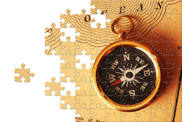 Puzzle with missing pieces