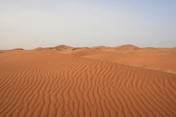 Fototapeta na wymiar Dunes de sable dans le sahara marocain