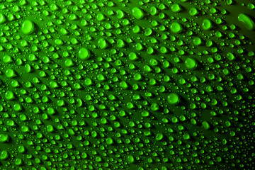 water drops on green surface