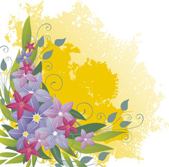 grunge floral background